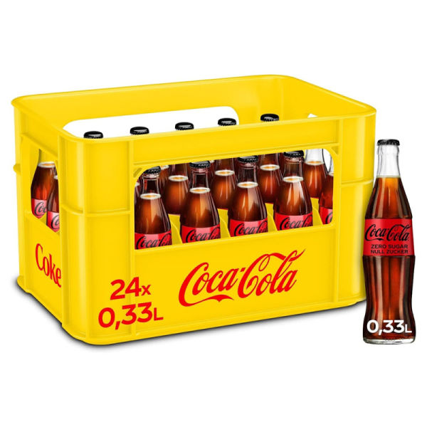 Coca Cola Zero 24/0,33l Glas günstig kaufen | MULTI Grosshandel