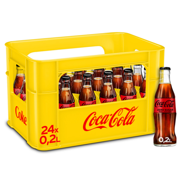 Coca Cola Zero 24/0,2l Glas günstig kaufen | MULTI Grosshandel
